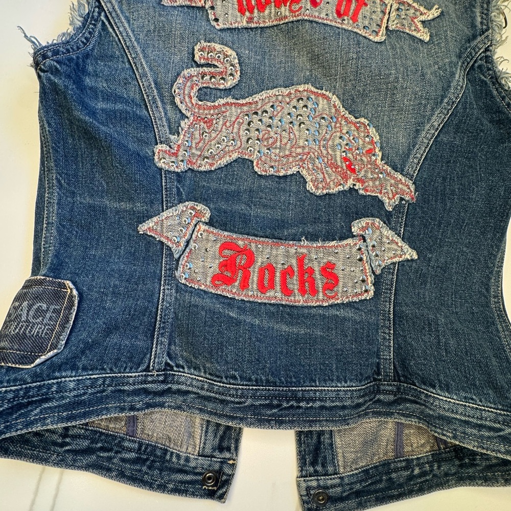 Versace Denim Vest with Patches - Picture 9 of 16